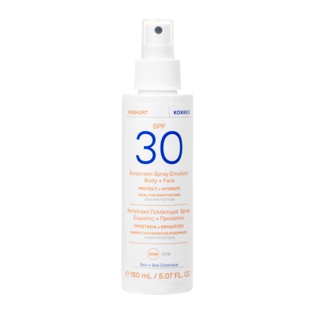 Korres - Sunscreen Spray Emulsion Body + Face SPF30 - Saules Aizsarglīdzeklis Sprejā Sejai un Ķermenim - 150ml