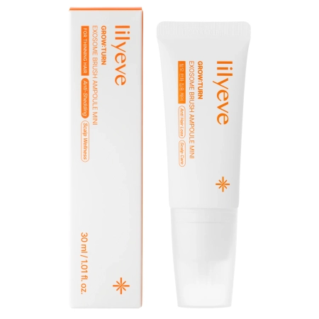 lilyeve - Grow:Turn Exosome Brush Ampoule - Stiprinoša Ampula Matiem un Galvas Ādai - Mini - 30ml