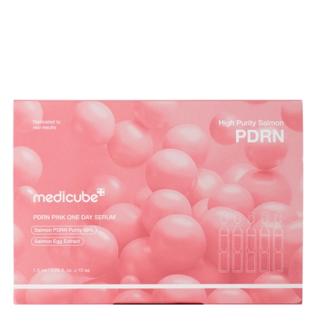 Medicube - PDRN Pink One Day Serum - Mitrinošs Serums ar Kolagēnu un PDRN - 10gab x 1,5ml