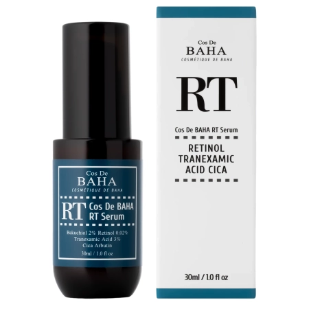 Cos De BAHA - Retinol Tranexamic Serum (RT) - Izgaismojošs Serums ar Retinolu un Traneksamīnskābi - 30ml