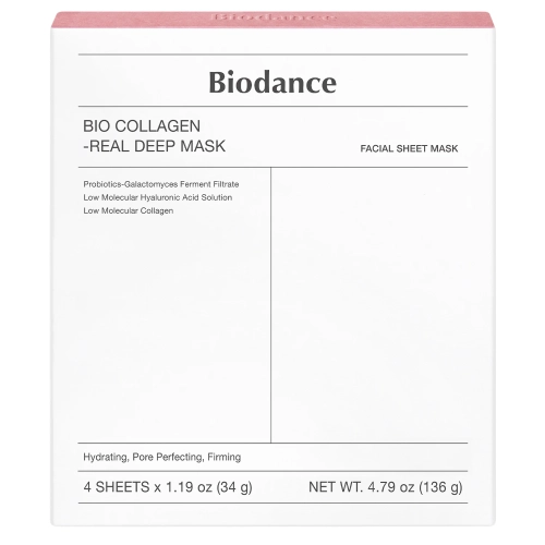 Biodance - Bio-Collagen Real Deep Mask Set - Nostiprinošu Kolagēna Sejas Masku Komplekts - 4gab./34g