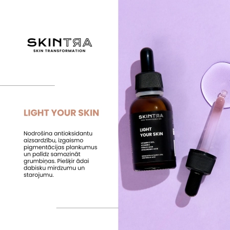 SkinTra - Light Your Skin - Serums ar 20% C Vitamīnu un Ferulskābi - 30ml