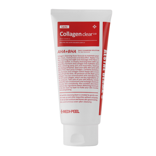 Medi-Peel - Red Lacto Collagen Clear 2.0 - Mazgāšanas Putas ar Kolagēnu - 300 ml