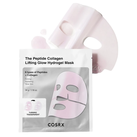 COSRX - Peptide Collagen Glow Hydrogel Mask - Hidrogēla Maska ar Peptīdiem un Kolagēnu - 34g