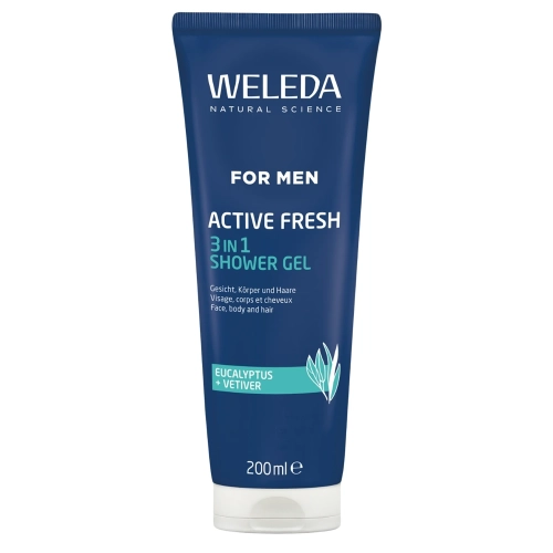 WELEDA - For Men Active Fresh 3 in 1 Shower Gel - Dušas Želeja Vīriešiem - 200ml