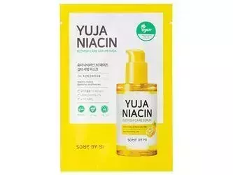 Some By Mi - Yuja Niacin Blemish Care Serum Mask - Izgaismojoša loksņu maska - 25g