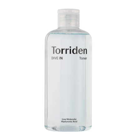 Torriden - Dive-In - Low Molecule Hyaluronic Acid Toner - Nomierinošs un Mitrinošs Toniks ar Hialuronskābi un Pantenolu - 300ml