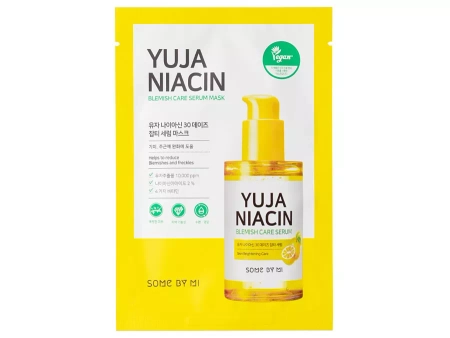 Some By Mi - Yuja Niacin Blemish Care Serum Mask - Izgaismojoša loksņu maska - 25g