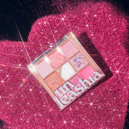 Unleashia - Glitterpedia Eye Palette - Vegāniska Acu Ēnu Palete - 9 All Of Pink Glitter - 6,6g