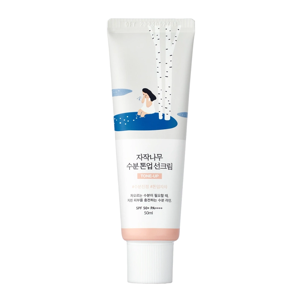 Round Lab - Birch Moisture Tone-Up Sunscreen - Tonizējošs Saules Aizsargkrēms - 50ml