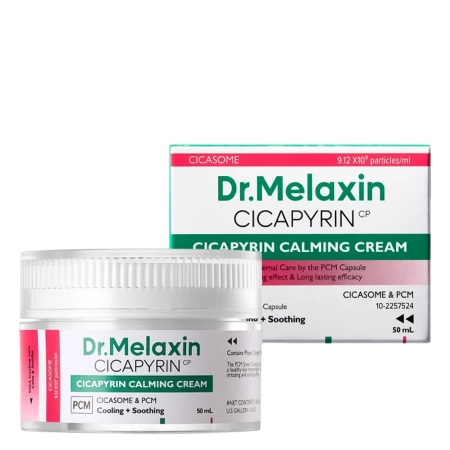 Dr.Melaxin - Cicapyrin Calming Cream - Nomierinošs Sejas Krēms ar Atvēsinošu Kompleksu - 50ml