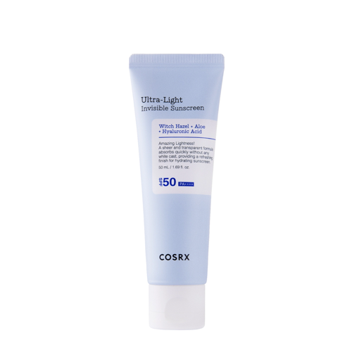 COSRX - Ultra - Light Invisible Sunscreen SPF50+/PA++++ - Viegls Mitrinošs Krēms ar Saules Aizsargfiltru - 50ml