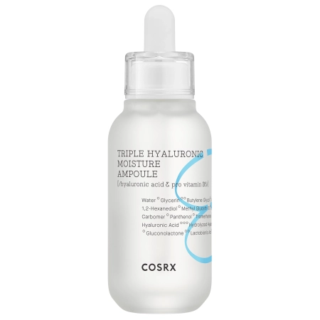 COSRX - Hydrium Triple Hyaluronic Ampoule - Mitrinoša hialuronskābes sejas ampula - 40ml