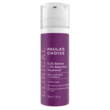 Paula's Choice - Clinical - 0.3% Retinol + 2% Bakuchiol Treatment - Sejas Serums ar 0.3% Retinolu un 2% Bakučiolu - 30ml