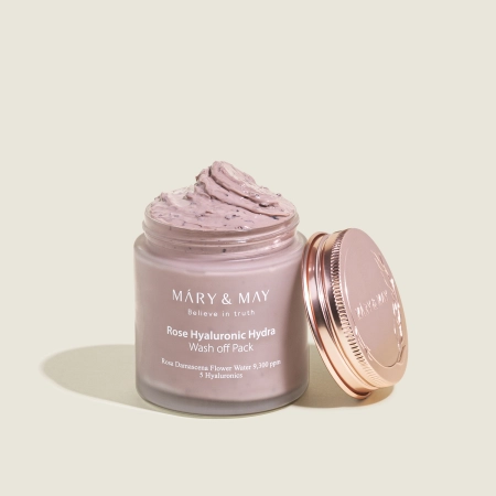 Mary&May - Rose Hyaluronic Hydra Wash off Pack - Mitrinoša maska ar mālu - 125g