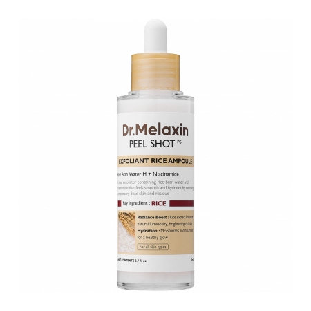 Dr.Melaxin - Peel Shot Exfoliating White Rice Ampoule - Maigi Noloboša Ampula ar Rīsu Ekstraktu - 80ml