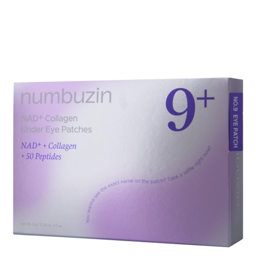 Numbuzin - No.9 NAD Collagen Under Eye Patches - Kolagēna Patči Ādai Zem Acīm ar Koenzīmu NAD+ - 5gab