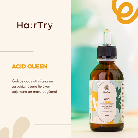 HairTry - Acid Queen - Triholoģiskais Skābju Pīlings Galvas Ādai - 100ml
