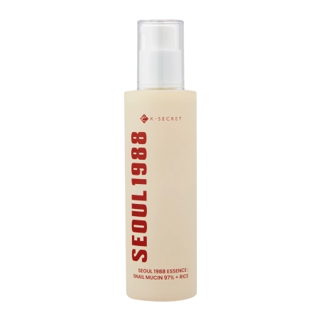 K-SECRET - SEOUL 1988 Essence : Snail Mucin 97% + Rice - Nomierinoša Esence ar Gliemežu Gļotu Filtru un Rīsiem - 100ml