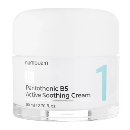 Numbuzin - No.1 Pantothenic B5 Active Soothing Cream - Nomierinošs Sejas Krēms - 80ml