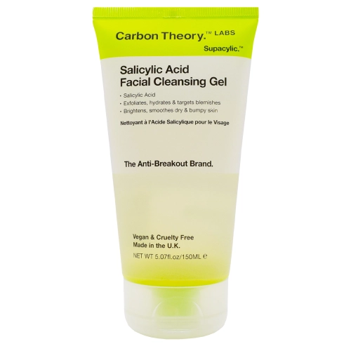 Carbon Theory - Supacylic Facial Gel Wash - Sejas Mazgāšanas Želeja ar Salicilskābi - 150ml