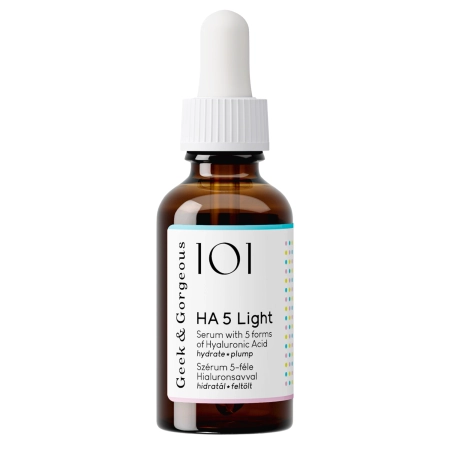 Geek & Gorgeous - HA 5 Light - Serums ar 5 Hialuronskābes Formām Kombinētai un Taukainai Ādai - 30ml