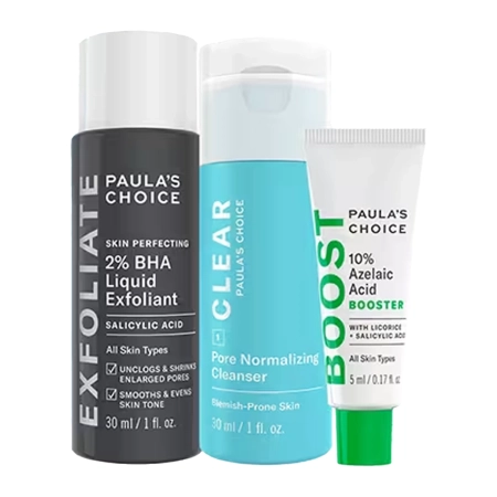 Paula's Choice - The Breakout - Fighting Kit - Komplekts Cīņai Pret Pinnēm Un Melngalvjiem - 5ml+30ml+30ml