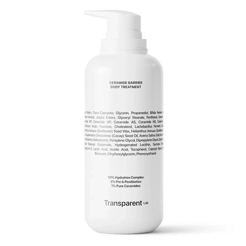 Transparent Lab - Ceramide Barrier Body Treatment - Ķeramīdu Ķermeņa Kopšanas Līdzeklis - 400ml
