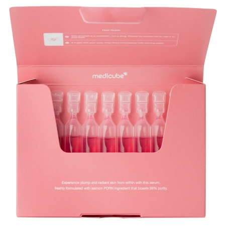 Medicube - PDRN Pink One Day Serum - Mitrinošs Serums ar Kolagēnu un PDRN - 10gab x 1,5ml