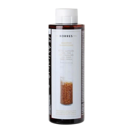 Korres - Rice Proteins and Linden Shampoo - Šampūns ar Rīsu Proteīniem un Liepu Ekstraktu - 250ml