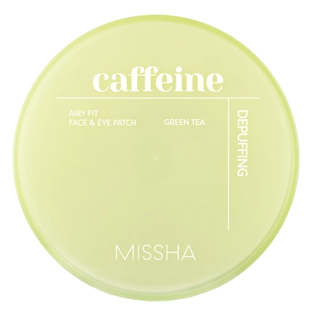 Missha - Airy Fit Caffeine Depuffing Face & Eye Patch - Pretpietūkuma Hidrogēla Patči ar Kofeīnu - 60gab.