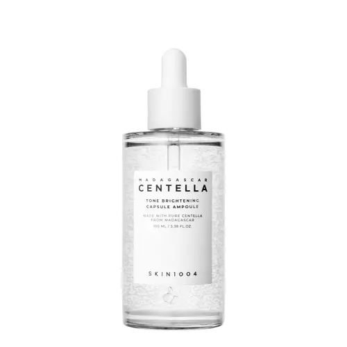 SKIN1004 - Madagascar Centella Tone Brightening Capsule Ampoule - Rozświetlająca Ampułka z Wąkrotą Azjatycką - 100ml  SKIN1004 - Madagascar Centella Tone Brightening Capsule Ampoule - Izgaismojoša Ampula ar Āzijas Centellu - 100ml