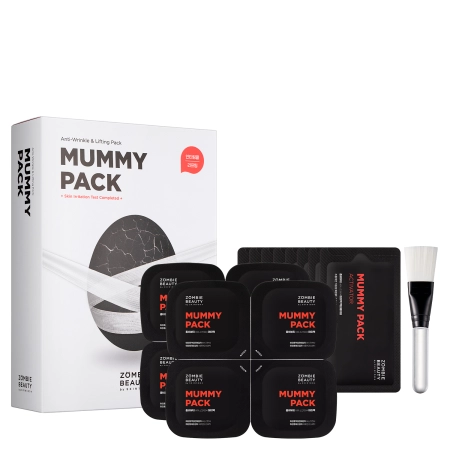 ZOMBIE BEAUTY by SKIN1004 Mummy Pack & Activator Kit - Pretnovecošanās un liftinga sejas masku komplekts - 8 gab. 2g/35ml