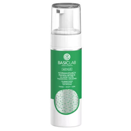 BasicLab - Micellis - Normalizējošas Mazgāšanas Putas Taukainai, ar Akni un Jutīgai Ādai - 150ml