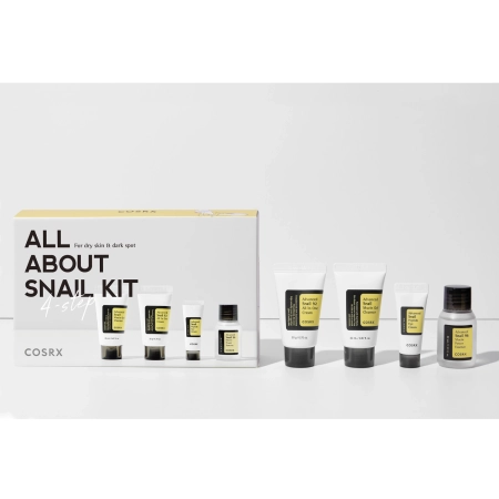 COSRX - All About Snail Kit 4 Step - Sejas kopšanas komplekts ar gliemežu gļotām