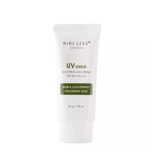 Nine Less - Essentials UV Shield Soothing Sun Cream SPF 50+/PA++++ - Mitrinošs Krēms ar Filtru - 50g