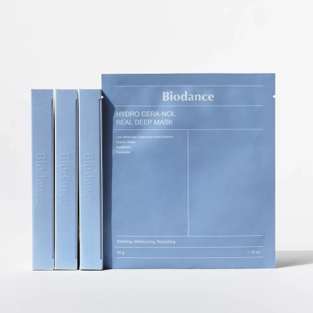 Biodance - Hydro Cera-nol Real Deep Mask Set - Mitrinošu Kolagēna Auduma Masku Komplekts - 4gab./34g