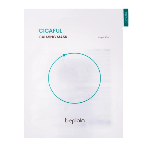 Beplain - Cicaful Calming Mask - Atjaunojoša un Nomierinoša Auduma Sejas Maska ar Āzijas Centellas Ekstraktu - 27g