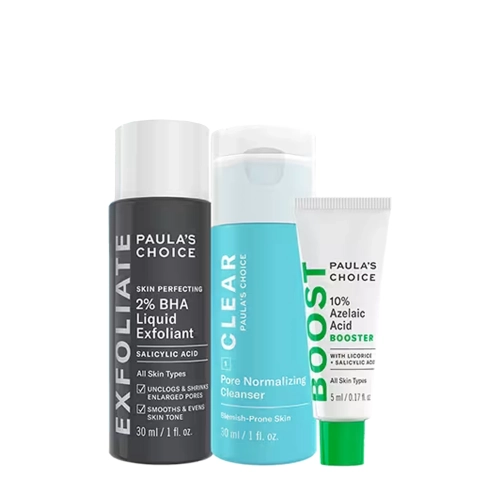 Paula's Choice - The Breakout - Fighting Kit - Produktu Komplekts Cīņai ar Izsitumiem un Komedoniem - 5ml+30ml+30ml