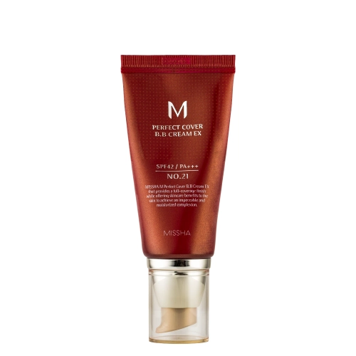 Missha - M Perfect Cover BB Cream SPF42/PA+++ - Sedzošs BB Krēms - No.21 Light Beige - 50ml