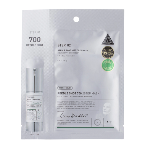 VT Cosmetics - Reedle Shot 700 2Step Mask - Nostiprinoša Auduma Maska Sejai - 1,5g.+25g.