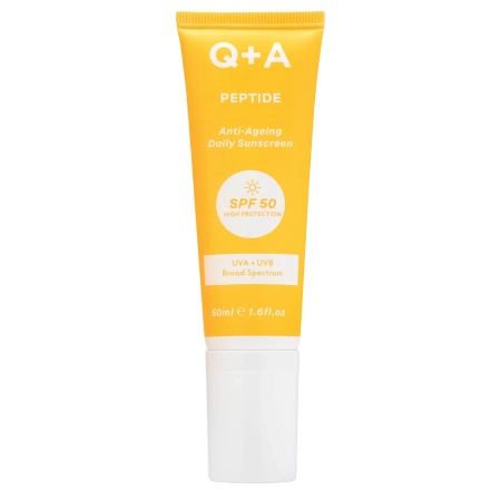 Q+A - Peptide SPF50 Anti-Ageing Facial Sunscreen - Pretnovecošanās Krēms ar Peptīdu un SPF50 - 50ml