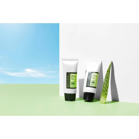 COSRX - Aloe Soothing Sun Cream SPF50+/PA+++ - Mitrinošs Krēms ar Saules Aizsargfiltru - 50ml