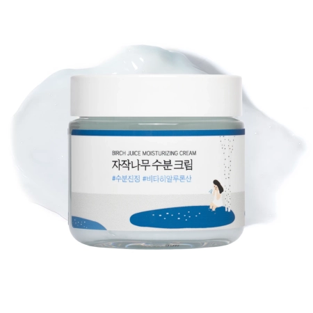 Round Lab - Birch Juice Moisturizing Cream - Mitrinošs Krēms ar Bērzu Sulu - 80ml