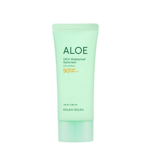 Holika Holika - Aloe Cica Waterproof Sunscreen SPF50+/PA++++ - Nomierinošs Saules Aizsargkrēms - 100ml