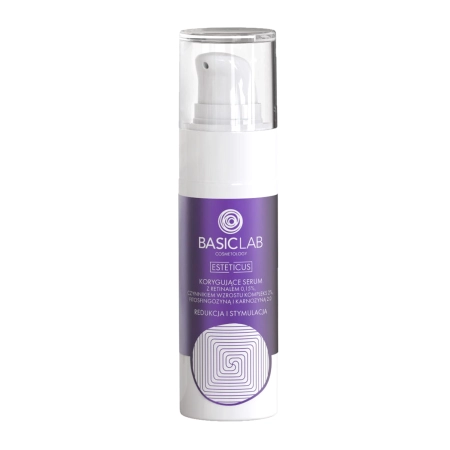 BasicLab - Samazināšana un Stimulēšana - Koriģējošs Serums ar 0,15% Retinolu, 2% Augšanas Faktora Kompleksu, Fitosfingosīnu un Karnosīnu 2.0 - 30ml
