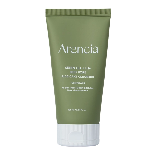 Arencia - Green Tea + LHA Deep Pore Rice Cake Cleanser - Sejas Mazgāšanas Līdzeklis ar Zaļo Tēju - 150ml