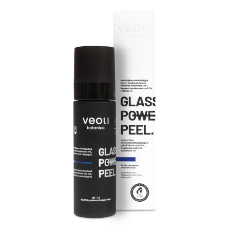 Veoli Botanica - Glass Skin Power Peel - Mitrinošs un Izgaismojošs Gelveida Pīlings Sejai - 30ml