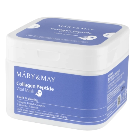 Mary&May - Collagen Peptide Vital Mask - Nostiprinošu Auduma Masku Komplekts - 30gab