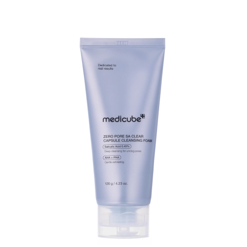 Medicube - Zero Pore Clearing Capsule Cleansing Foam - Attīrošas Sejas Mazgāšanas Putas ar Iekapsulētām Ekzosomām un Skābēm - 120g